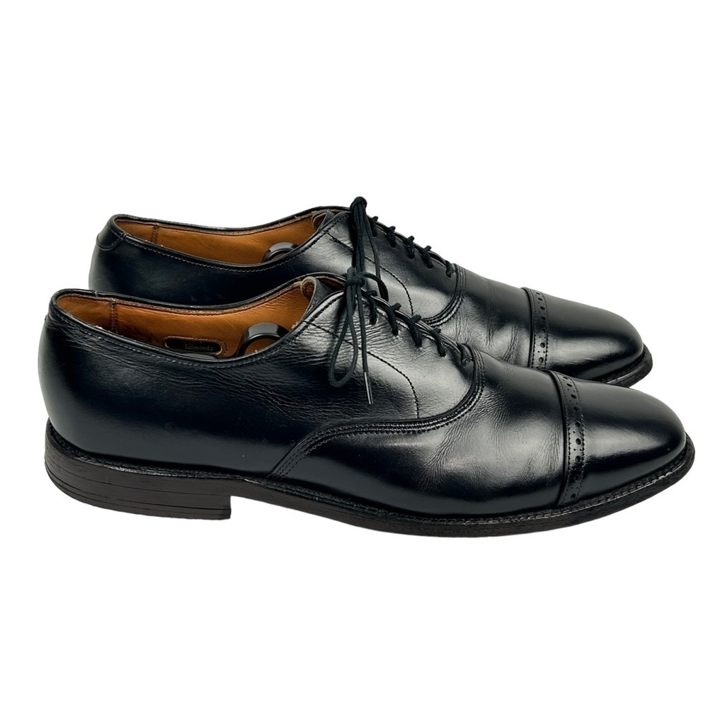 Allen Edmonds Byron Black Cap Toe Oxford Dress Shoes size 10.5 AA or Narrow